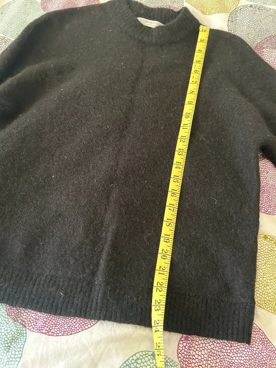 Simons Contemporaine Alpaca Wool Blend Sweater Black Women Large very soft! - Picture 7 of 8